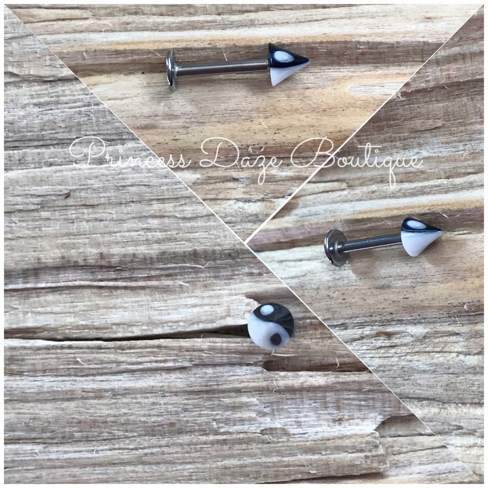 Yin Yang Arrow Stud Earring Lip Labret Tragus Piercing Jewelry